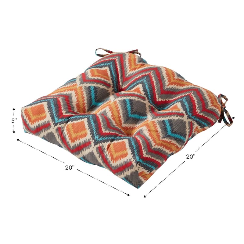 Greendale Home Fashions Multicolor Outdoor Dining Seat Cushion (Set of 2)