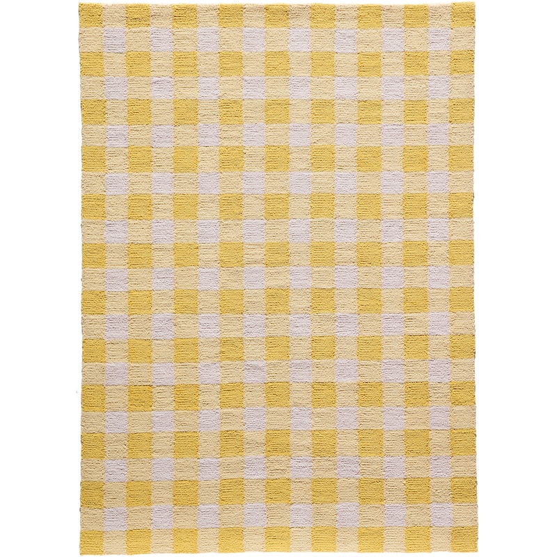 Momeni Geo India Hand Made Wool Geometric Area Rug - 7' 6" x 9' 6" - Yellow - Runner/Rectangle