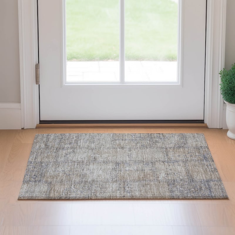 Premium Washable Super Soft Viintage Traditional Mayfield Rug - Beige - 1' 8" x 2' 6" - Rectangle
