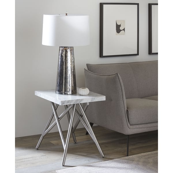 slide 1 of 6, Coral End Table in Marble