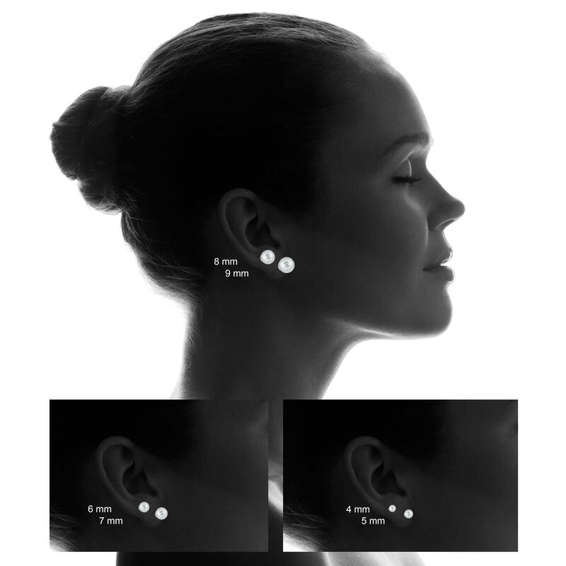 Marquee Jewels 10k White Gold Ball Stud Earrings