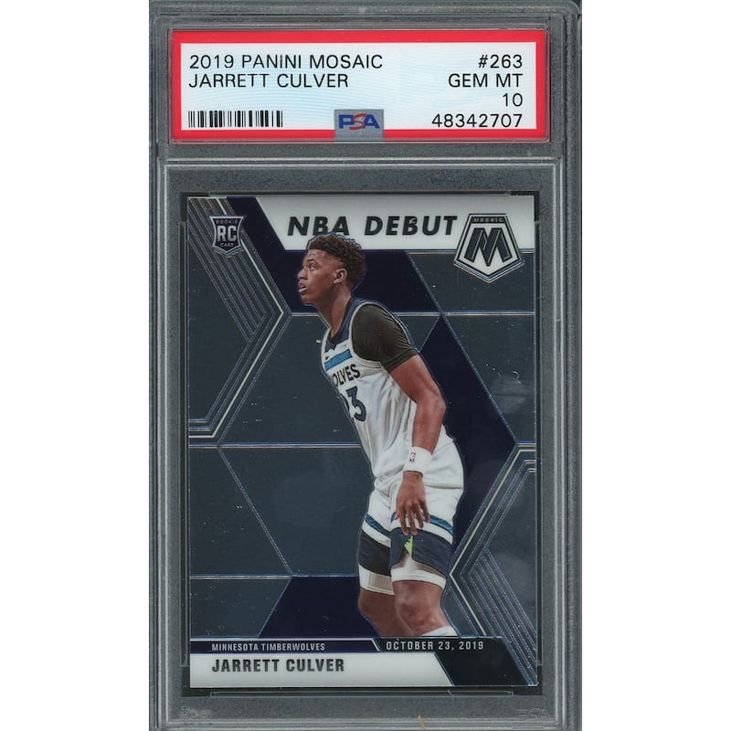 Jarrett Culver Minnesota Timerwolves 2019 Panini Mosaic Basketball Rookie Card RC #263 Graded PSA 10 GEM MINT - 8'6" x 11'6"