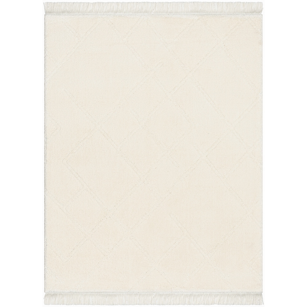 Well Woven Marina Firth Solid High Low Shag Area Rug