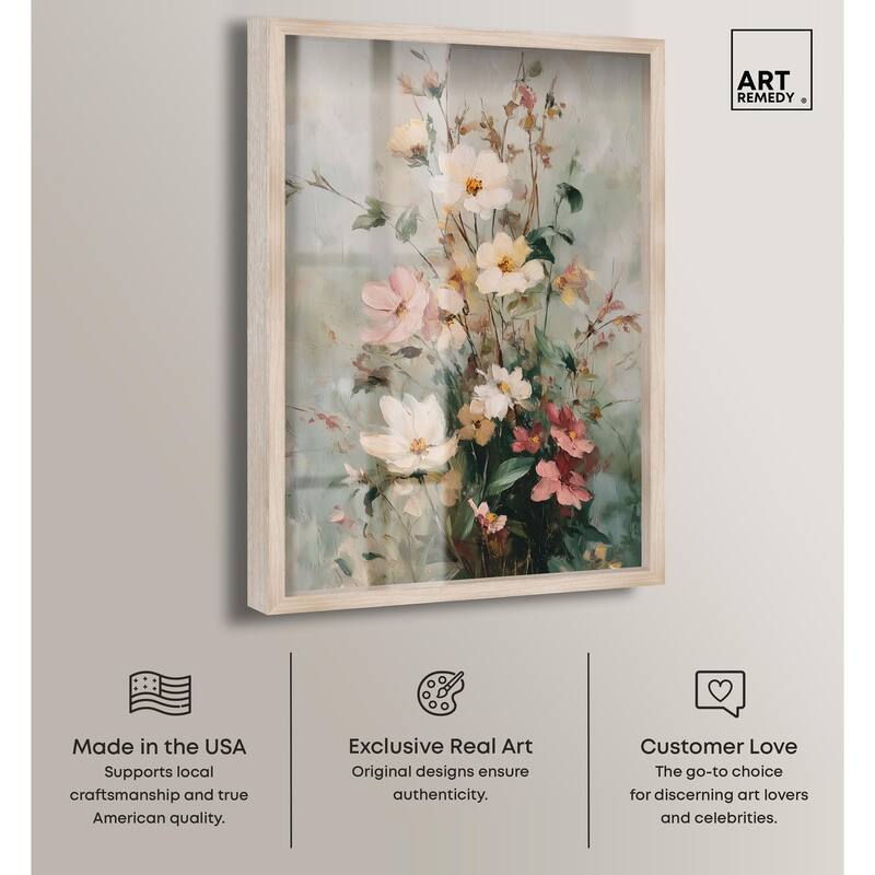 Vintage White Whispers Shadowbox by Art Remedy