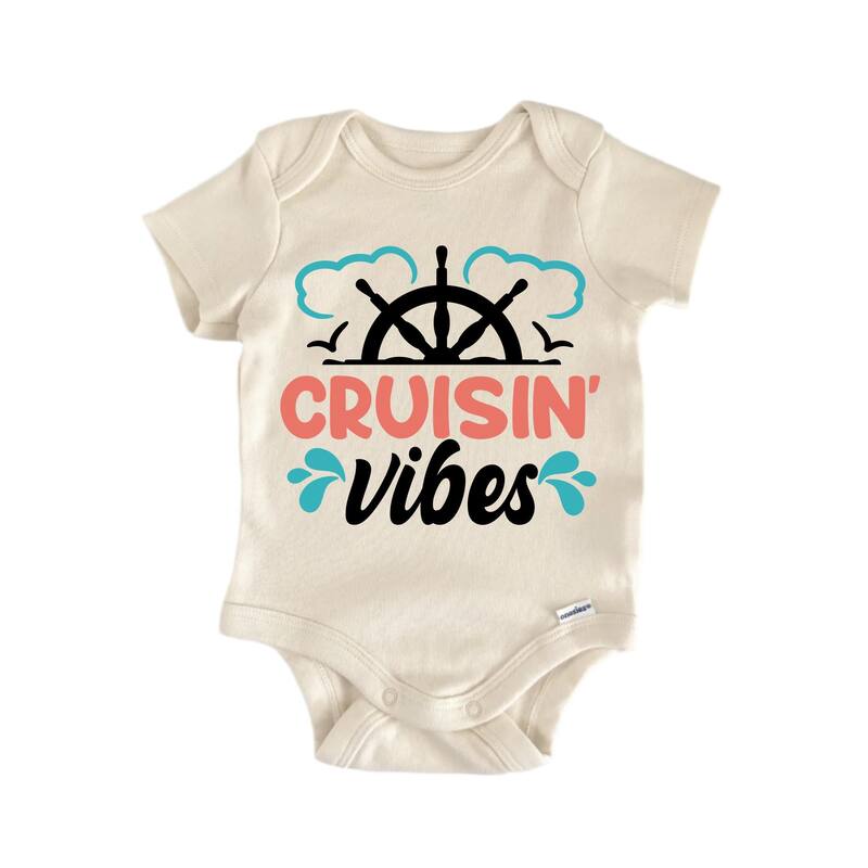 Cruisin Vibes Cruise Boat - Baby Boy Girl Clothes Bodysuit Funny Cute - Blue - 0-3M