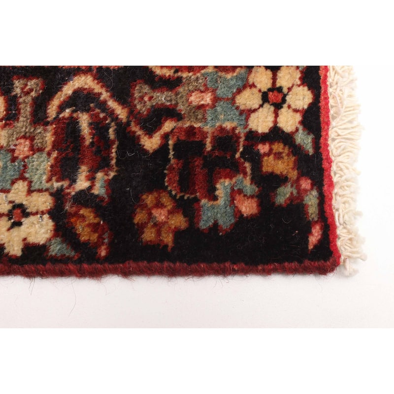 ECARPETGALLERY Hand-knotted Anatolian Vintage Dark Red Wool Rug - 4'0 x 6'8