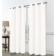 preview thumbnail 1 of 2, Jasper Lurex Woven Window Curtain Set White
