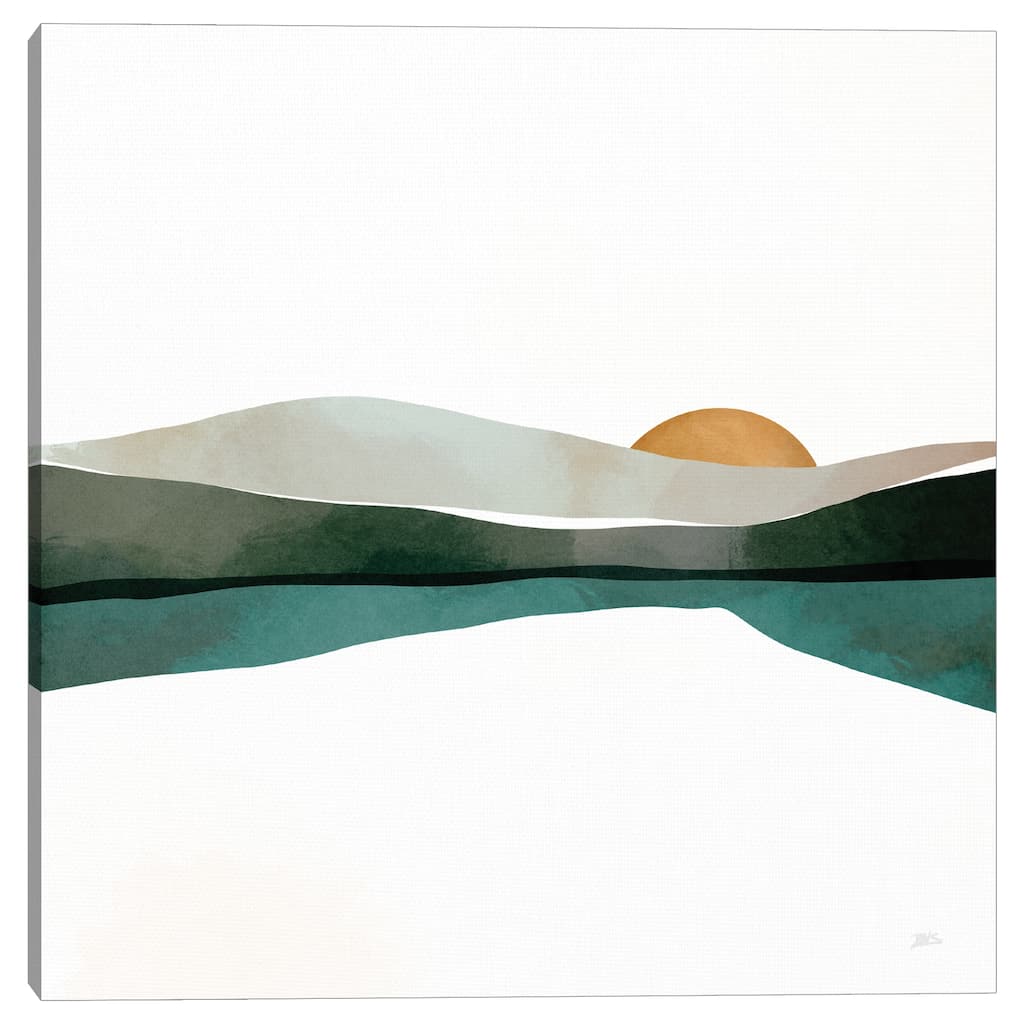 Teal Sunset Canvas Art Print