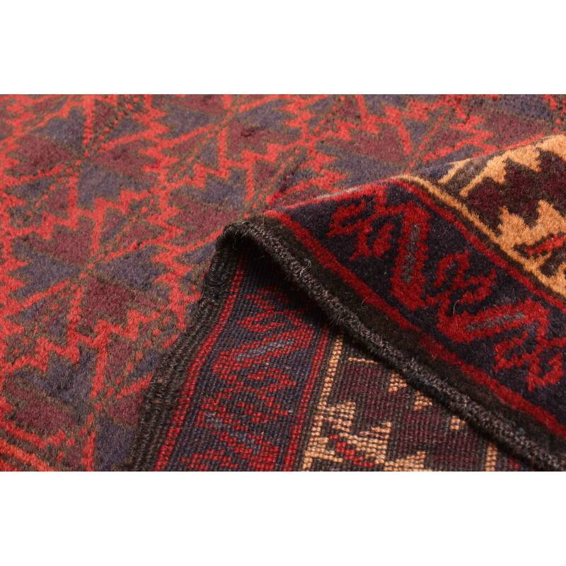 ECARPETGALLERY Hand-knotted Teimani Red Wool Rug - 2'9 x 4'7