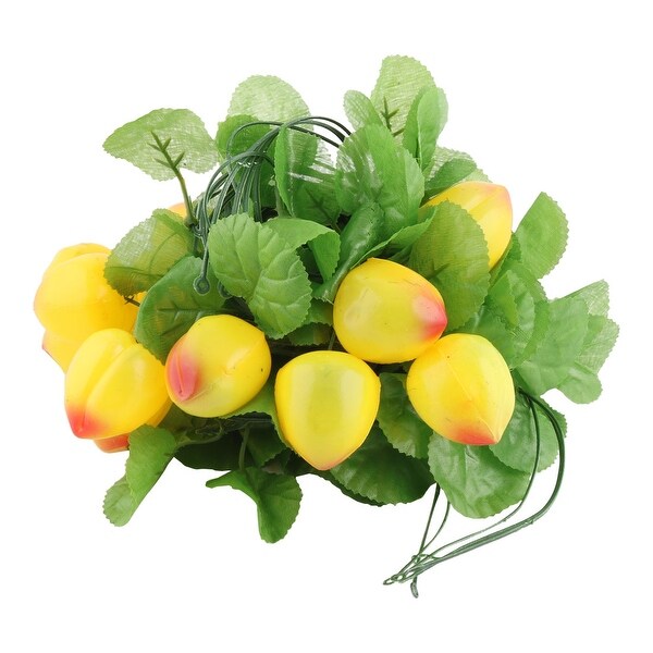Home Garden Plastic Peach Shape Artificial Ivy Vine Landscaping 2.4m Length 5 Pcs