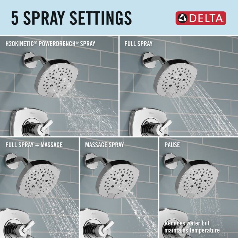 Delta Stryke Monitor 17 Series Dual Function Pressure Balanced Tub and