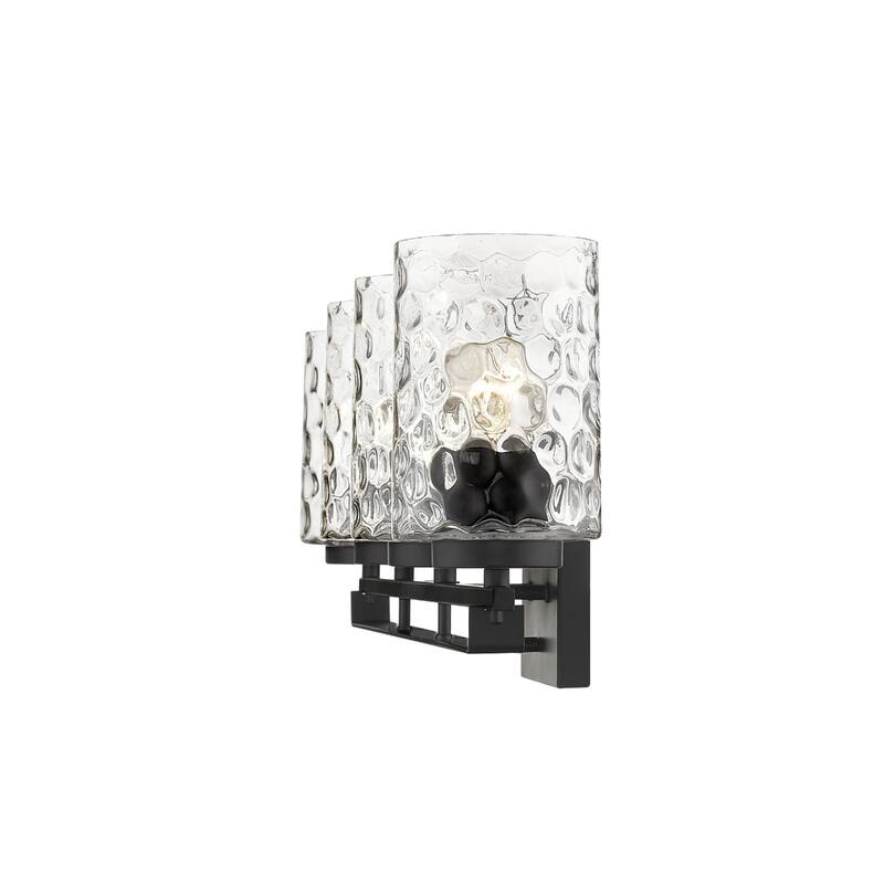 120 Voltage Transitional Flush Mount Vanity Light with Clear Glass Shade and Dimmable Hardwired Fixture
