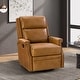 preview thumbnail 46 of 88, Echidna 29.6" Transitional Genuine Leather Swivel Rocker Nursery Chair with Nailhead Trim by HULALA HOME CAMEL