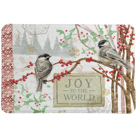 Christmas Birds Memory Foam Rug