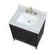 preview thumbnail 5 of 8, Gracie 30" Bathroom Vanity, Black/Satin Brass with Carrara Marble top