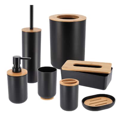 Padang Bathroom Accessories Set Bamboo