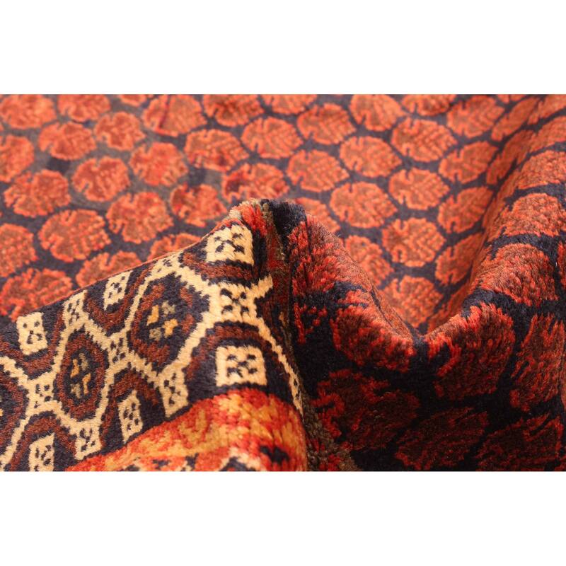 ECARPETGALLERY Hand-knotted Teimani Dark Navy Wool Rug - 2'11 x 4'1