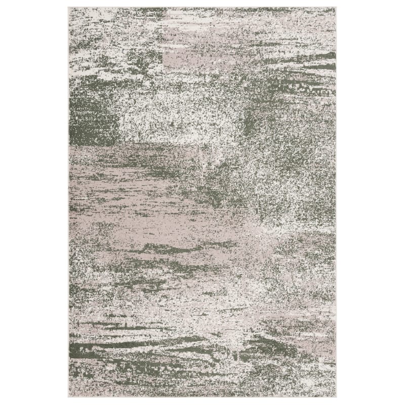 SAFAVIEH Adirondack Litsa Contemporary Rug - 4' x 6' - Ivory/Dark Green