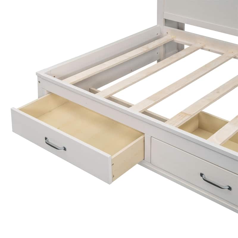 Merax Wooden Daybed with 3 Storage Drawers, Sockets and USB Ports