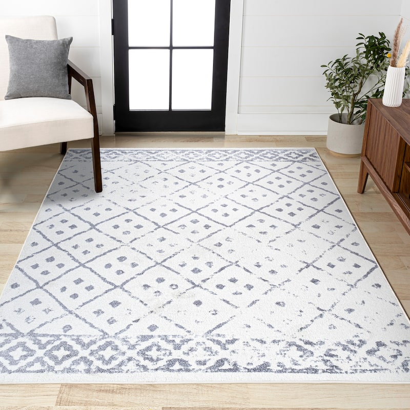 JONATHAN Y Hira Moroccan Geometric Diamond Area Rug - 3 X 5