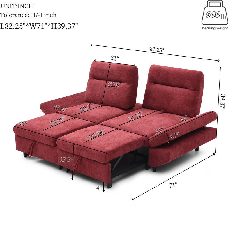 Multifunctional Sleeper Sofa Bed