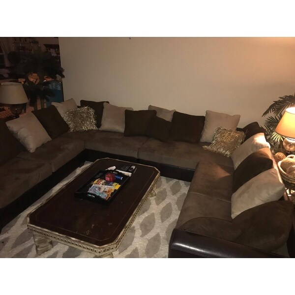 Top Product Reviews For Signature Design By Ashley Masoli 2 Piece Mocha Sofa And Corner Chaise Sectional 9579464 Overstock