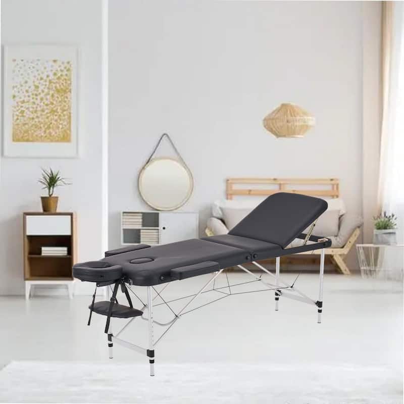 3 Folding Portable Massage Table Professional Aluminum Alloy
