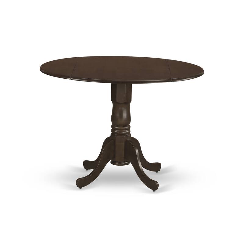 Round Kitchen Table Set for 4 - 5 Piece Dining Set with Chairs - Espresso Finish - Compact Dinette Table