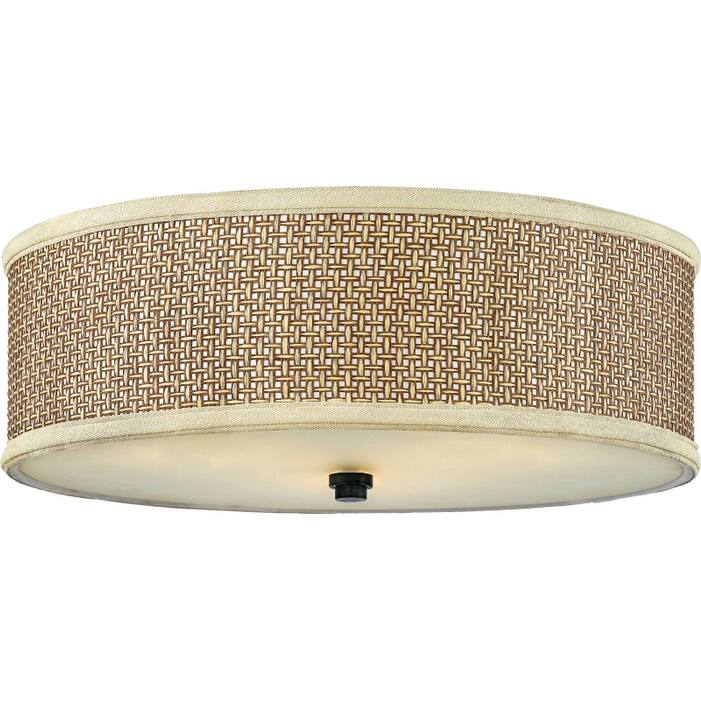 Zen 3-Light Flush Mount in Mystic Black