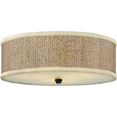 Zen 3-Light Flush Mount in Mystic Black