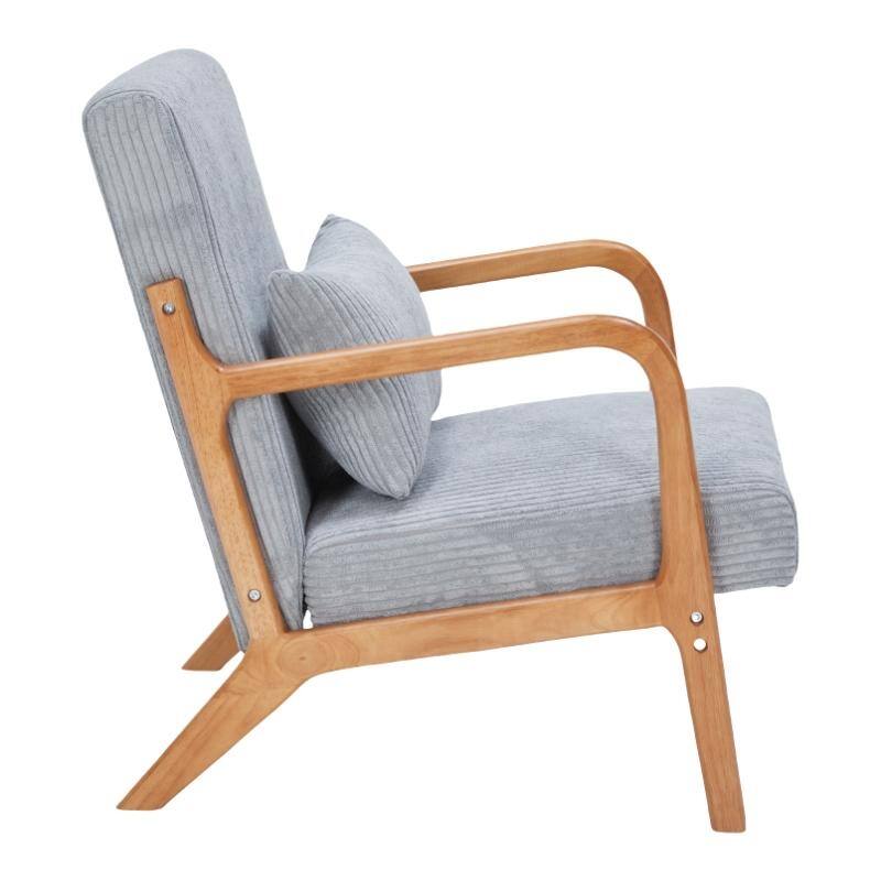 Mid-Century Modern Accent Chair, Arm Chair Living Room Chairs with Pillow