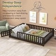 preview thumbnail 14 of 78, Twin/Full/Queen Size Floor Bed with Safety Guardrails, Toddler Floor Bed for Girls and Boys