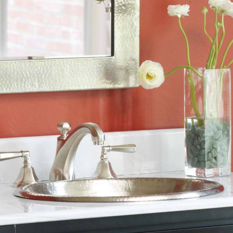 Native Trails Rolled Classic 18-1/2" Copper Drop In Bathroom Sink