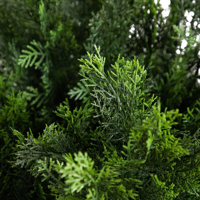 Artificial Cedar Bush Outdoor Potted Plant - 5' - Green