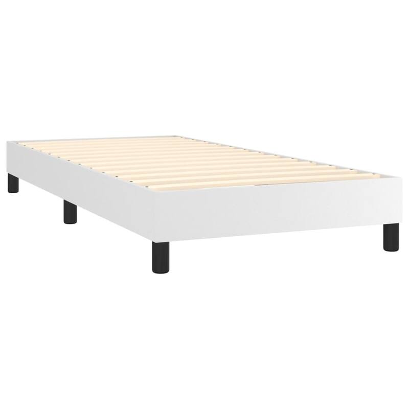 vidaXL Bed Frame Box Spring Bed Base with Mattress for Bedroom Faux Leather