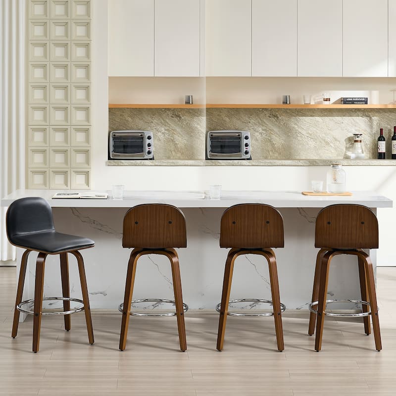 Upholstered Wood Swivel Bar Stools/ Counter Stool