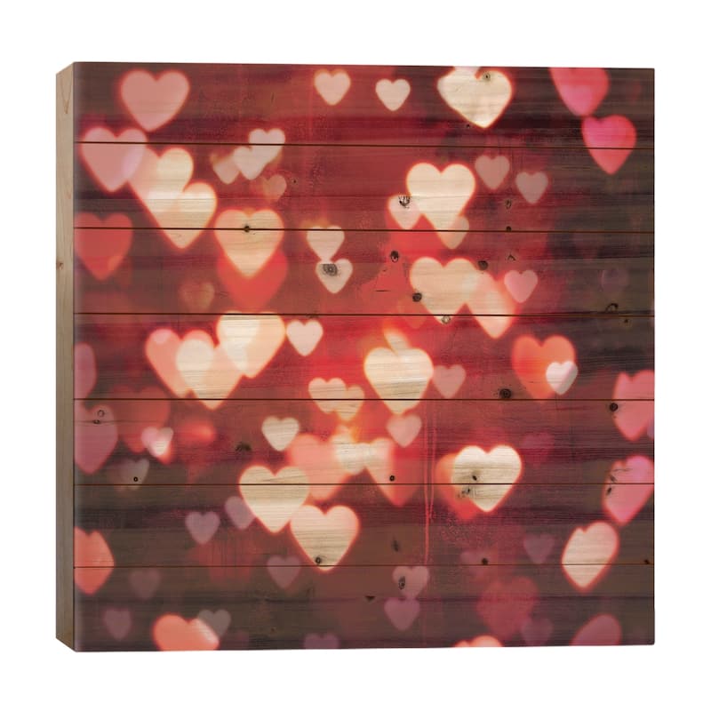 Love Is In The Air Print On Wood by Kate Carrigan - Multi-Color - 26x26x1.5