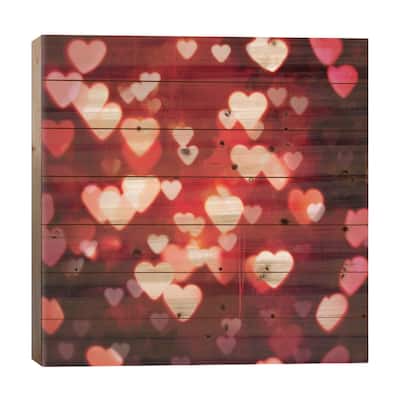 Love Is In The Air Print On Wood by Kate Carrigan - Multi-Color