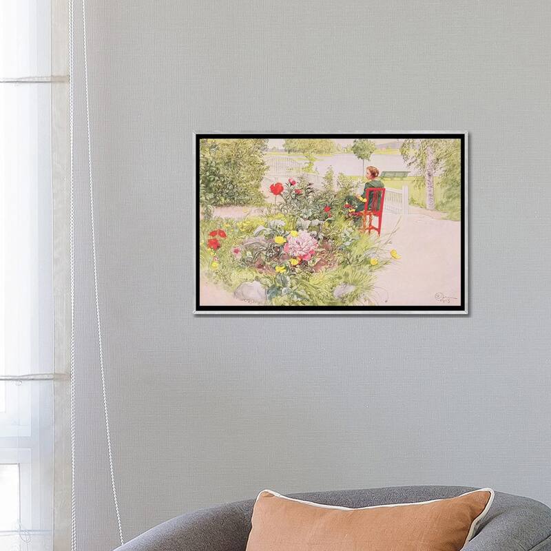 iCanvas "Summer in Sundborn, 1913, from a commercially printed portfolio, published in 1939" by Carl Larsson Framed