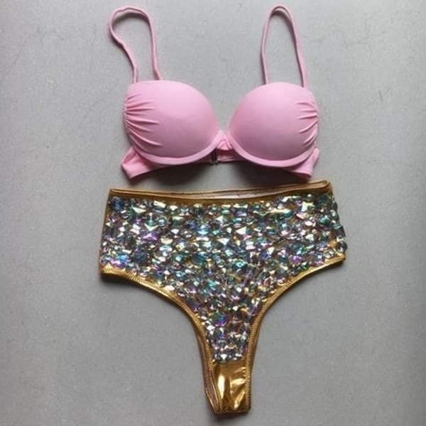 rhinestone bathing suit