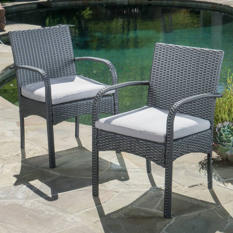 outdoor PE WICKER DINING CHAIR ,SET OF 2 PCS