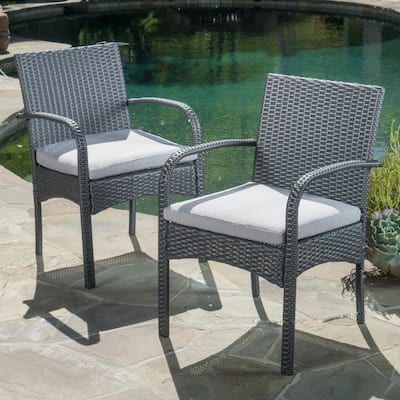 outdoor PE WICKER DINING CHAIR ,SET OF 2 PCS