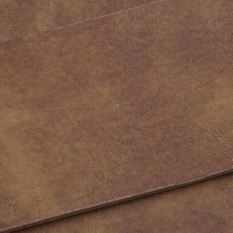 Roomfitters 24-Inch Woven Counter Stool, Faux Leather Mid-Century Modern Bar Chair with Solid Wood Frame, Brown