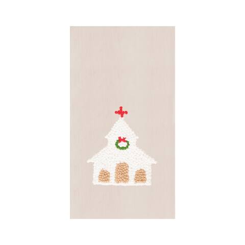 Church French Knot Flour Sack Kitchen Towel