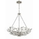 preview thumbnail 2 of 6, Marselle 6 Light Antique Silver Chandelier - 24"W x 6"H x 24"D