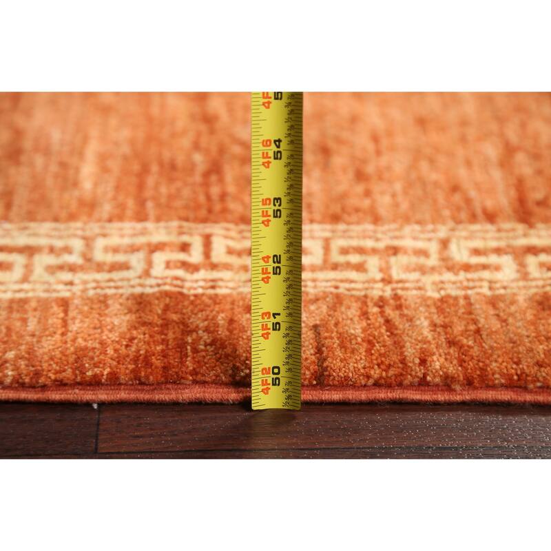Orange Gabbeh Kashkoli Oriental Runner Rug Wool Hand-knotted Carpet - 2'8" x 9'4"