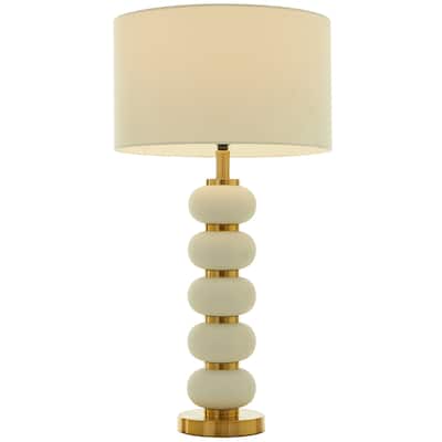 CosmoLiving by Cosmopolitan Metal Table Lamp with Drum Shade