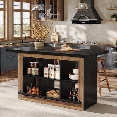 Kitchen Island with Storage, Counter Height Kitchen Island Table