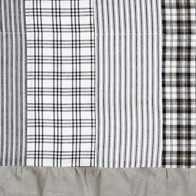 Sawyer Mill Black Short Panel with Attached Valance Set 63x36 - M