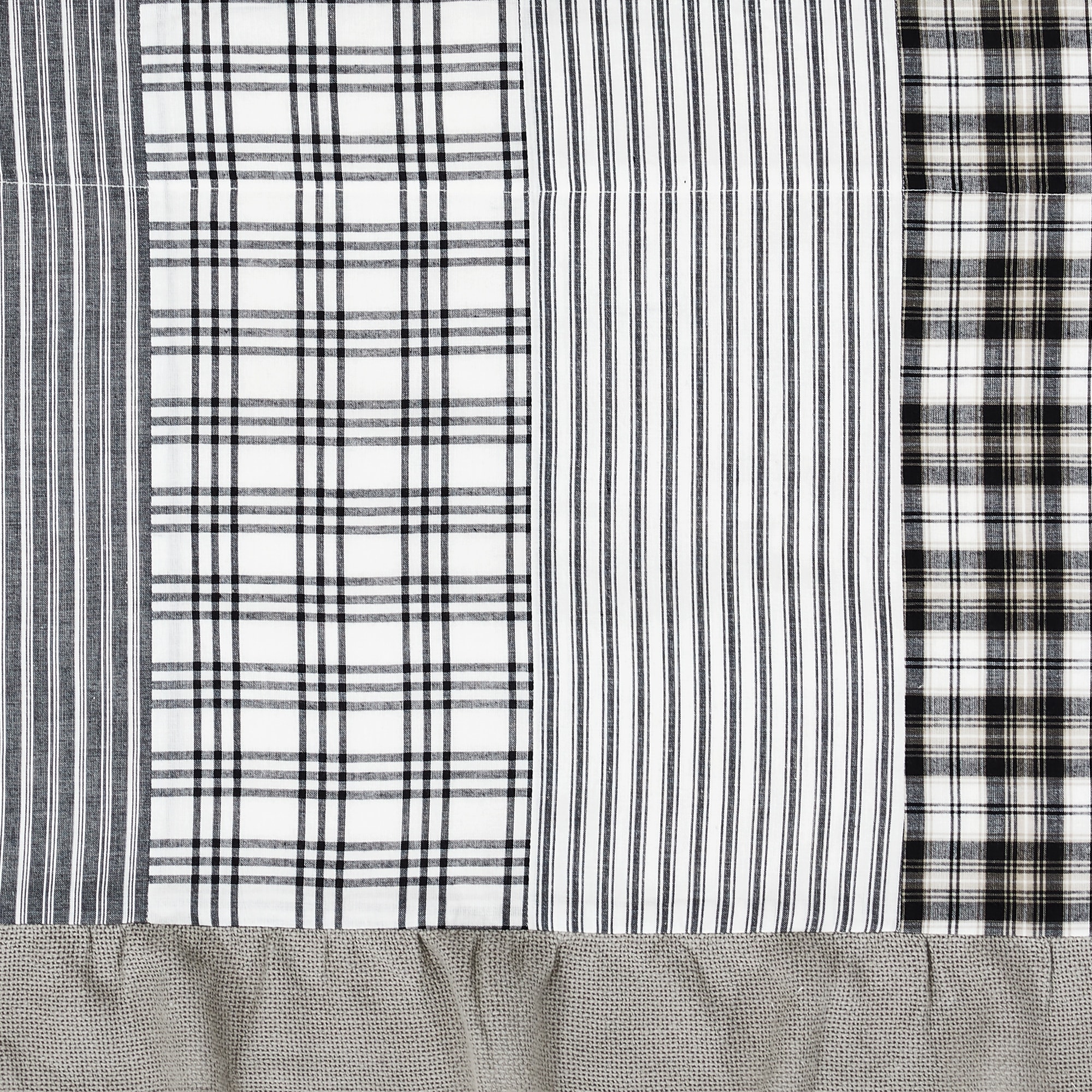 Sawyer Mill Black Short Panel with Attached Valance Set 63x36 - M